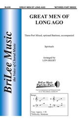 Great Men of Long Ago Three-Part Mixed choral sheet music cover